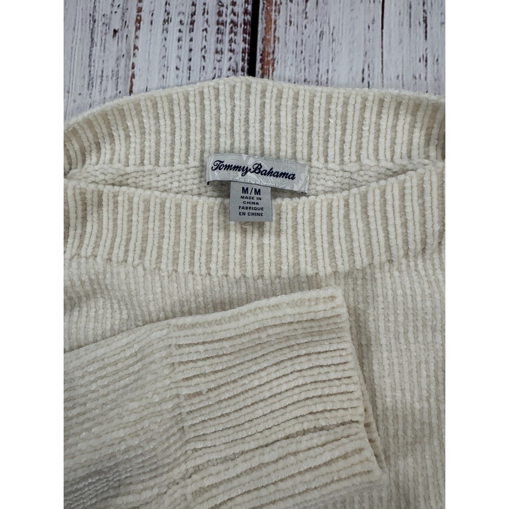 Tommy Bahama Sweater‎ Womens Medium Cream Ivory Pullover Knit - Picture 2 of 12